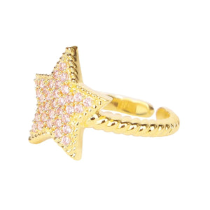 North Star Ring - Gold/Pink