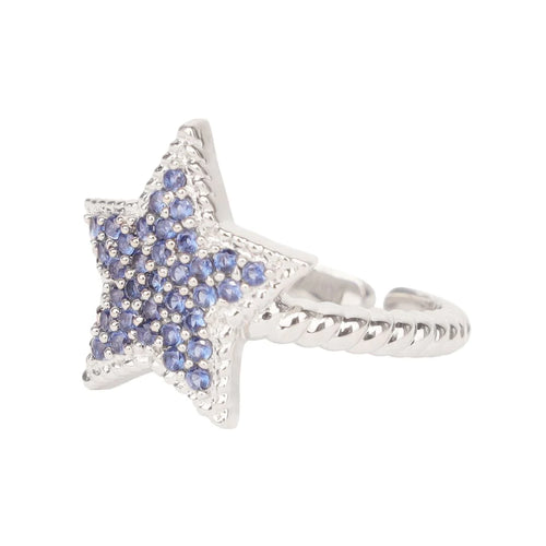 North Star Ring - Silver/Sapphire