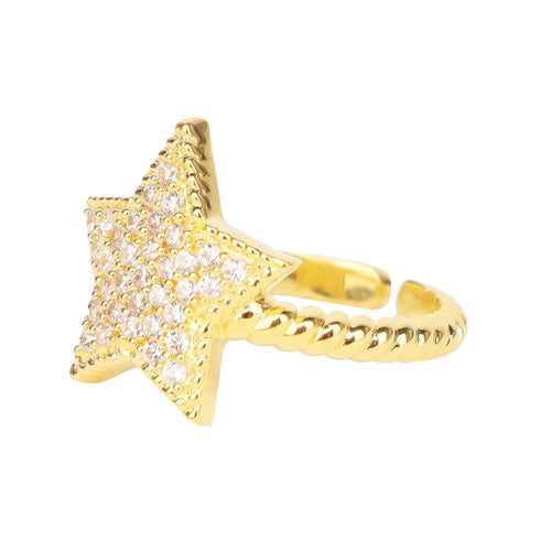 North Star Ring - Gold/White