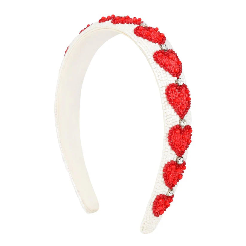 Diadema Red Hearts