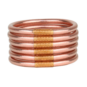 Rose Gold All Weather Bangles 6