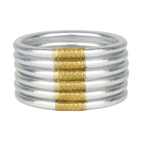 Silver All Weather Bangles 6