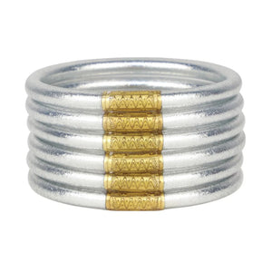 Silver All Weather Bangles 6